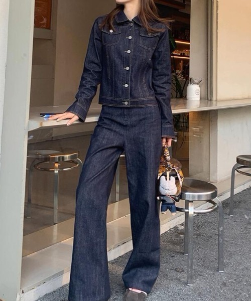 emmy デニム セットアップ ショートパンツ ジャケット デニムセットアップ ショートパンツ ジャケット emmy