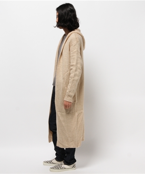 WHO'S WHO gallery（フーズフーギャラリー）の「【GIGGER】ロングニットガウン（カーディガン/ボレロ・メンズ・ブラック/ベージュ・FREE）」の6枚目の写真