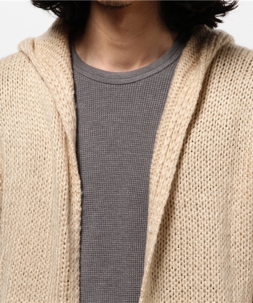 WHO'S WHO gallery（フーズフーギャラリー）の「【GIGGER】ロングニットガウン（カーディガン/ボレロ・メンズ・ブラック/ベージュ・FREE）」の8枚目の写真