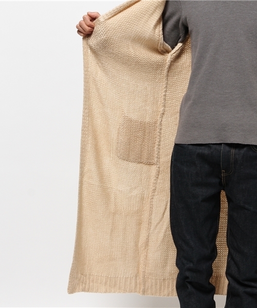 WHO'S WHO gallery（フーズフーギャラリー）の「【GIGGER】ロングニットガウン（カーディガン/ボレロ・メンズ・ブラック/ベージュ・FREE）」の5枚目の写真