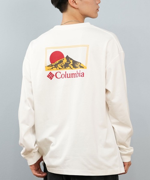 Columbia（コロンビア）の「【限定】columbia/コロンビア ユニセックス SUNRISE EDGE GRAPHIC LS T ロンT/長袖Tシャツ バックプリント吸湿速乾 紫外線防止  PM0929（Tシャツ/カットソー・メンズ・ブラック×ホワイト/ブラック×イエロー/ホワイト×ブラック/ホワイト系その他/ブラウン系その他/ブラウン系その他2/グリーン系その他/グリーン系その他2/ブラック×レッド/ホワイト×イエロー・S/M/L/XL）」の3枚目の写真