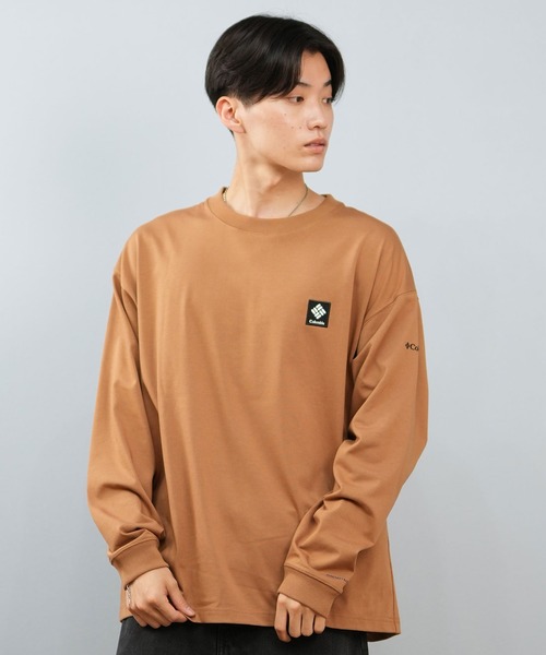 Columbia（コロンビア）の「【限定】columbia/コロンビア ユニセックス SUNRISE EDGE GRAPHIC LS T ロンT/長袖Tシャツ バックプリント吸湿速乾 紫外線防止  PM0929（Tシャツ/カットソー・メンズ・ブラック×ホワイト/ブラック×イエロー/ホワイト×ブラック/ホワイト系その他/ブラウン系その他/ブラウン系その他2/グリーン系その他/グリーン系その他2/ブラック×レッド/ホワイト×イエロー・S/M/L/XL）」の12枚目の写真