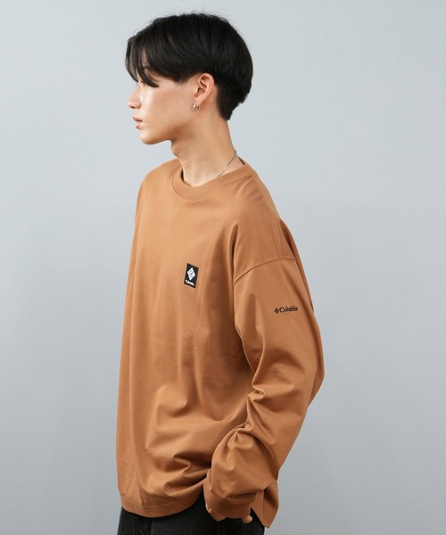 Columbia（コロンビア）の「【限定】columbia/コロンビア ユニセックス SUNRISE EDGE GRAPHIC LS T ロンT/長袖Tシャツ バックプリント吸湿速乾 紫外線防止  PM0929（Tシャツ/カットソー・メンズ・ブラック×ホワイト/ブラック×イエロー/ホワイト×ブラック/ホワイト系その他/ブラウン系その他/ブラウン系その他2/グリーン系その他/グリーン系その他2/ブラック×レッド/ホワイト×イエロー・S/M/L/XL）」の13枚目の写真