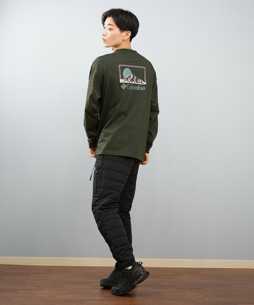 Columbia（コロンビア）の「【限定】columbia/コロンビア ユニセックス SUNRISE EDGE GRAPHIC LS T ロンT/長袖Tシャツ バックプリント吸湿速乾 紫外線防止  PM0929（Tシャツ/カットソー・メンズ・ブラック×ホワイト/ブラック×イエロー/ホワイト×ブラック/ホワイト系その他/ブラウン系その他/ブラウン系その他2/グリーン系その他/グリーン系その他2/ブラック×レッド/ホワイト×イエロー・S/M/L/XL）」の20枚目の写真