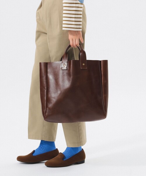 BEAMS BOY（ビームスボーイ）の「ハンド レザー バッグ（トートバッグ・レディース・ブラック/ブラウン・ONE SIZE）」の10枚目の写真