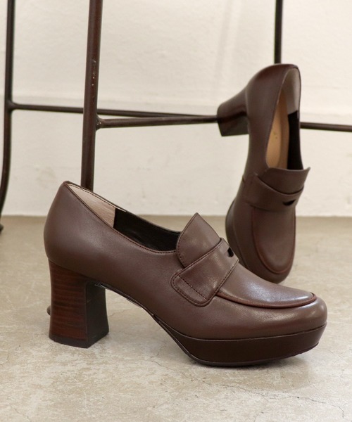 あしながおじさん（アシナガオジサン）の「厚底ローファーパンプス　1310283（ローファー・レディース・ダークブラウン/ブラック/ベージュ系その他・23cm/23.5cm/24cm/24.5cm/22.5cm）」の3枚目の写真