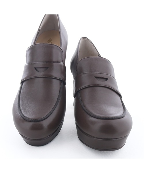 あしながおじさん（アシナガオジサン）の「厚底ローファーパンプス　1310283（ローファー・レディース・ダークブラウン/ブラック/ベージュ系その他・23cm/23.5cm/24cm/24.5cm/22.5cm）」の8枚目の写真