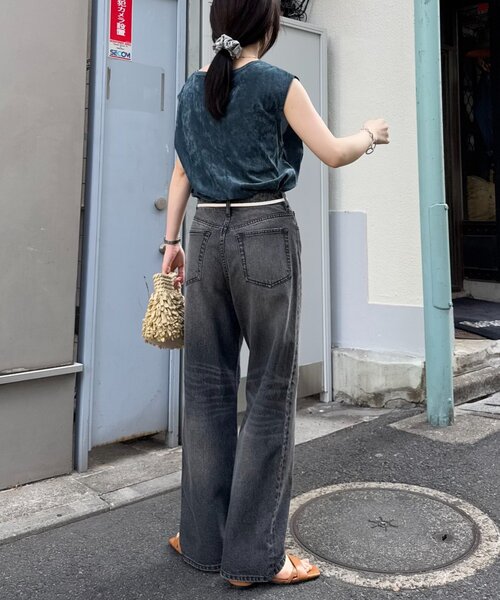 CIAOPANIC TYPY（チャオパニックティピー）の「シアーフロッキーカラーフレンチトップス（Tシャツ/カットソー・レディース・グレー/ブルー/キャメル/バーガンディー・ONE SIZE）」の6枚目の写真