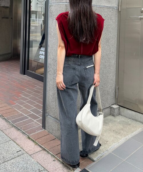 CIAOPANIC TYPY（チャオパニックティピー）の「シアーフロッキーカラーフレンチトップス（Tシャツ/カットソー・レディース・グレー/ブルー/キャメル/バーガンディー・ONE SIZE）」の13枚目の写真