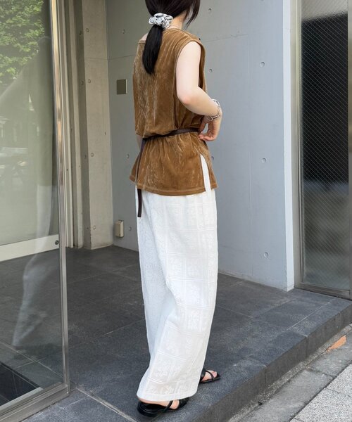 CIAOPANIC TYPY（チャオパニックティピー）の「シアーフロッキーカラーフレンチトップス（Tシャツ/カットソー・レディース・グレー/ブルー/キャメル/バーガンディー・ONE SIZE）」の17枚目の写真