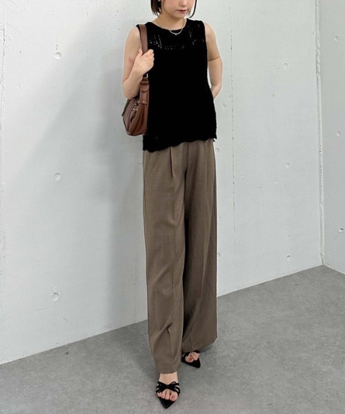 archives(アルシーヴ)の「2WAY透かしスラブニットベスト(ベスト・レディース・ブラウン/ブラック/ベージュ・MEDIUM)」の17枚目の写真