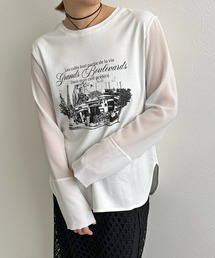 LHELBIE | シアースリーブロンT(Tシャツ/カットソー)