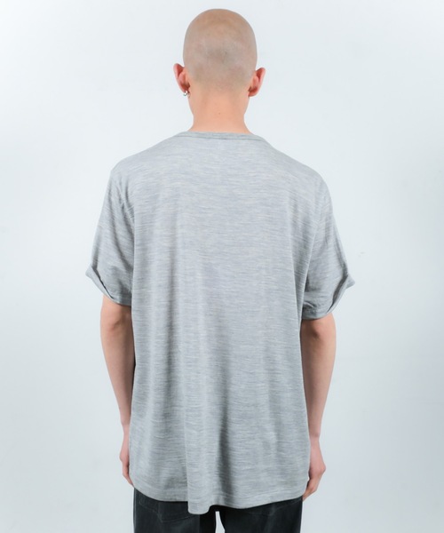 JIEDA(ジエダ)の「SLEEVE ROLL UP WOOL TEE(Tシャツ/カットソー・メンズ・チャコールグレー/ヘザーグレー/ブラック系・1/2)」の13枚目の写真