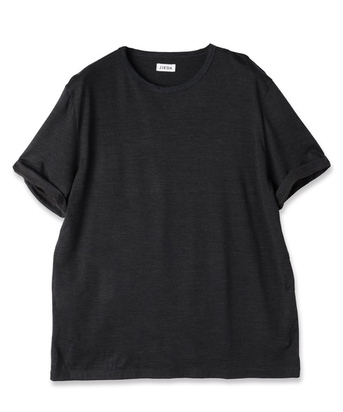 JIEDA(ジエダ)の「SLEEVE ROLL UP WOOL TEE(Tシャツ/カットソー・メンズ・チャコールグレー/ヘザーグレー/ブラック系・1/2)」の19枚目の写真