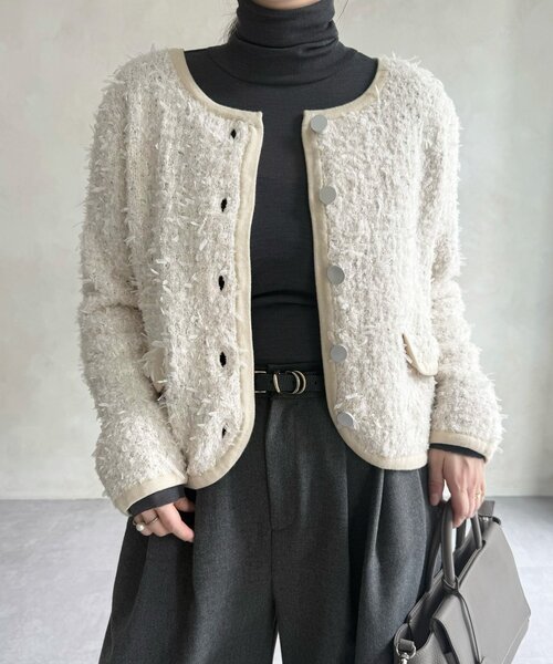 セール】ニットチュールジャケット（カーディガン/ボレロ）｜BEARDSLEY