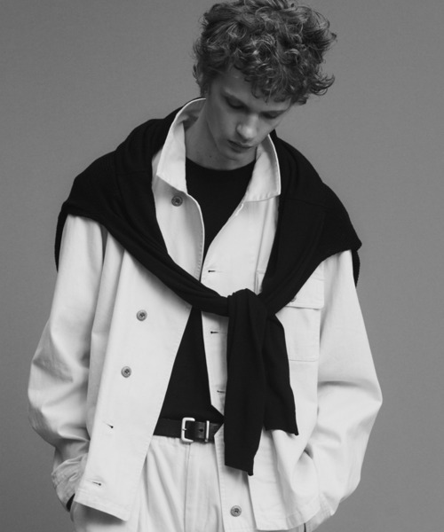 BAL（バル）の「CREW HERRINGBONE OVER SHIRT（その他アウター・メンズ・アイボリー/ブラック/カーキ・3/2/1）」の2枚目の写真