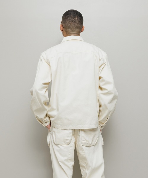 BAL（バル）の「CREW HERRINGBONE OVER SHIRT（その他アウター・メンズ・アイボリー/ブラック/カーキ・3/2/1）」の5枚目の写真