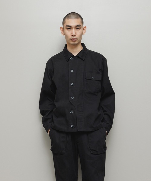 BAL（バル）の「CREW HERRINGBONE OVER SHIRT（その他アウター・メンズ・アイボリー/ブラック/カーキ・3/2/1）」の6枚目の写真