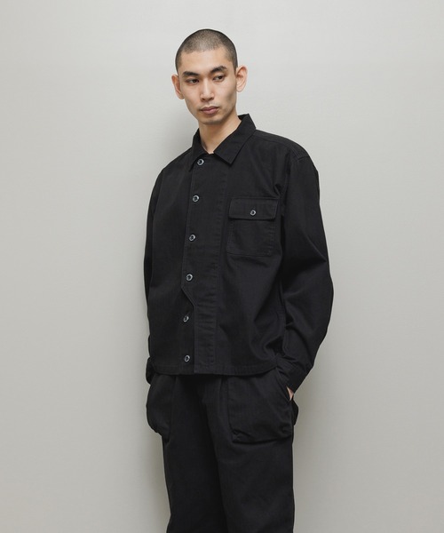 BAL（バル）の「CREW HERRINGBONE OVER SHIRT（その他アウター・メンズ・アイボリー/ブラック/カーキ・3/2/1）」の7枚目の写真