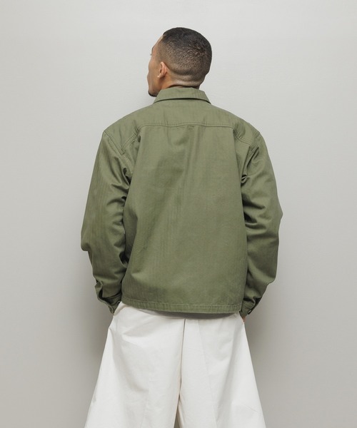 BAL（バル）の「CREW HERRINGBONE OVER SHIRT（その他アウター・メンズ・アイボリー/ブラック/カーキ・3/2/1）」の11枚目の写真