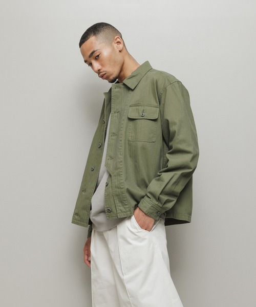 BAL（バル）の「CREW HERRINGBONE OVER SHIRT（その他アウター・メンズ・アイボリー/ブラック/カーキ・3/2/1）」の10枚目の写真