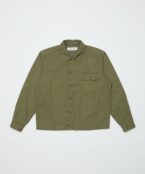 BAL（バル）の「CREW HERRINGBONE OVER SHIRT（その他アウター・メンズ・アイボリー/ブラック/カーキ・3/2/1）」の16枚目の写真