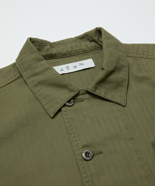 BAL（バル）の「CREW HERRINGBONE OVER SHIRT（その他アウター・メンズ・アイボリー/ブラック/カーキ・3/2/1）」の18枚目の写真