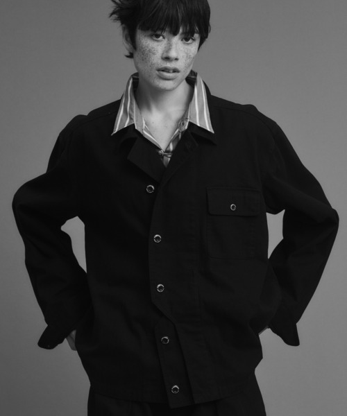 BAL（バル）の「CREW HERRINGBONE OVER SHIRT（その他アウター・メンズ・アイボリー/ブラック/カーキ・3/2/1）」の22枚目の写真
