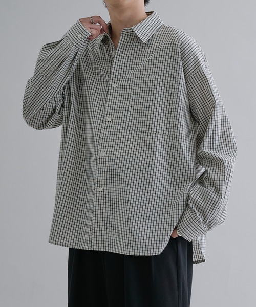 epnok（エプノック）の「ベーシックルーズシャツ（シャツ/ブラウス・メンズ・ホワイト系/オフホワイト/ブルー/ブラック系・SMALL/MEDIUM/LARGE）」の3枚目の写真