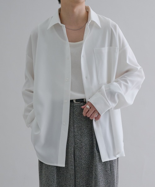 epnok（エプノック）の「ベーシックルーズシャツ（シャツ/ブラウス・メンズ・ホワイト系/オフホワイト/ブルー/ブラック系・SMALL/MEDIUM/LARGE）」の5枚目の写真