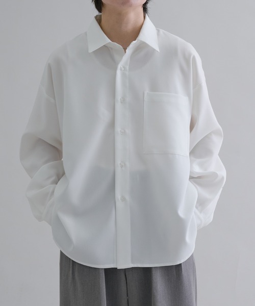 epnok（エプノック）の「ベーシックルーズシャツ（シャツ/ブラウス・メンズ・ホワイト系/オフホワイト/ブルー/ブラック系・SMALL/MEDIUM/LARGE）」の6枚目の写真