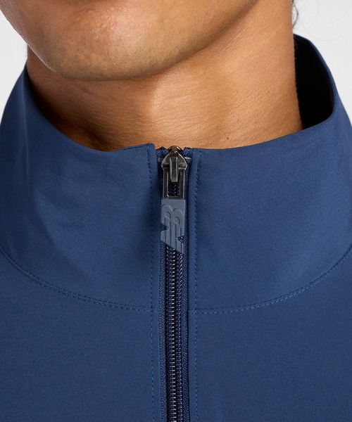 NEW BALANCE（ニューバランス）の「ウーブントラックジャケット 裏メッシュ（ジャージ・メンズ・グレイッシュベージュ/ネイビー/ブラック・LARGE/X-LARGE/XX-LARGE/SMALL/MEDIUM）」の15枚目の写真