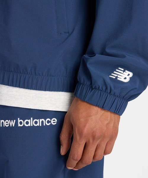 NEW BALANCE（ニューバランス）の「ウーブントラックジャケット 裏メッシュ（ジャージ・メンズ・グレイッシュベージュ/ネイビー/ブラック・LARGE/X-LARGE/XX-LARGE/SMALL/MEDIUM）」の16枚目の写真