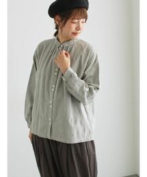 TSUHARU by Samansa Mos2（ツハルバイサマンサモスモス）の「【WEB限定】コットンジャカード製品染めブラウス（シャツ/ブラウス）」
