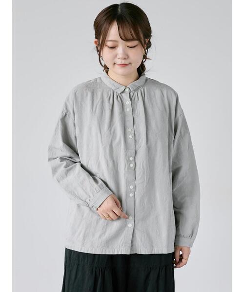 TSUHARU by Samansa Mos2（ツハルバイサマンサモスモス）の「【WEB限定】コットンジャカード製品染めブラウス（シャツ/ブラウス・レディース・キナリ/ブラック/グレー・F）」の21枚目の写真