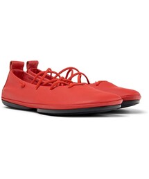 カンペール CAMPER 赤のフラットシューズ　39 (24.5) カンペール CAMPER 赤のフラットシューズ 39 (24.5) カンペール