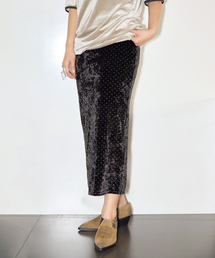 SIMONE WILD(V[lCh)SIMONE WILD STUD VELVET LOW-WAIST LONG XJ[g(XJ[g)