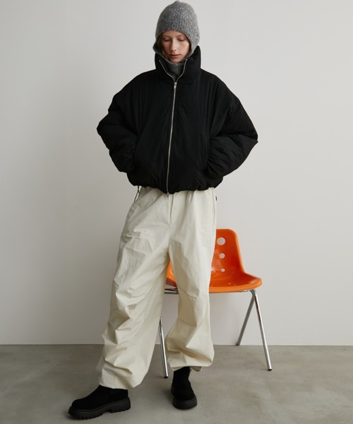 シアーサッカー中綿ショートジャケット（ダウンジャケット/コート