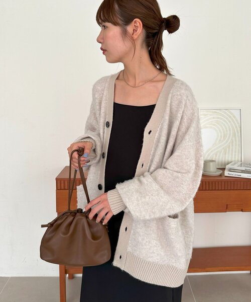 DISCOAT（ディスコート）の「【ユニセックス】シャギーカーディガン（カーディガン/ボレロ・レディース・アイボリー/ブルー/チャコールグレー/ピンク・FREE）」の8枚目の写真
