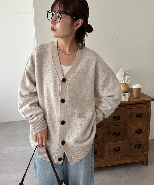 DISCOAT（ディスコート）の「【ユニセックス】シャギーカーディガン（カーディガン/ボレロ・レディース・アイボリー/ブルー/チャコールグレー/ピンク・FREE）」の13枚目の写真