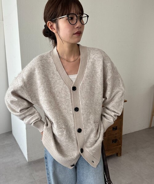 DISCOAT（ディスコート）の「【ユニセックス】シャギーカーディガン（カーディガン/ボレロ・レディース・アイボリー/ブルー/チャコールグレー/ピンク・FREE）」の14枚目の写真