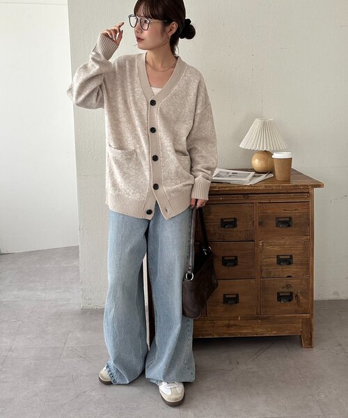 DISCOAT（ディスコート）の「【ユニセックス】シャギーカーディガン（カーディガン/ボレロ・レディース・アイボリー/ブルー/チャコールグレー/ピンク・FREE）」の16枚目の写真