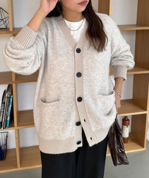 DISCOAT（ディスコート）の「【ユニセックス】シャギーカーディガン（カーディガン/ボレロ・レディース・アイボリー/ブルー/チャコールグレー/ピンク・FREE）」の17枚目の写真