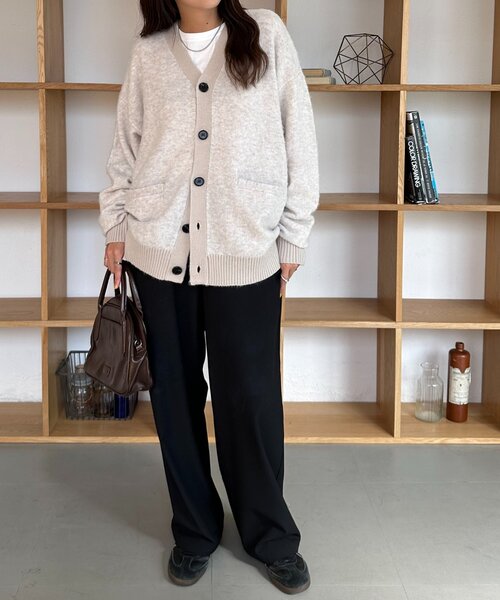 DISCOAT（ディスコート）の「【ユニセックス】シャギーカーディガン（カーディガン/ボレロ・レディース・アイボリー/ブルー/チャコールグレー/ピンク・FREE）」の18枚目の写真