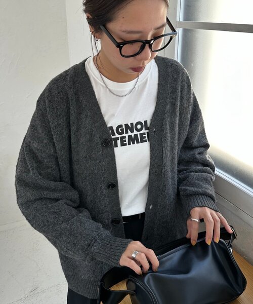 DISCOAT（ディスコート）の「【ユニセックス】シャギーカーディガン（カーディガン/ボレロ・レディース・アイボリー/ブルー/チャコールグレー/ピンク・FREE）」の22枚目の写真