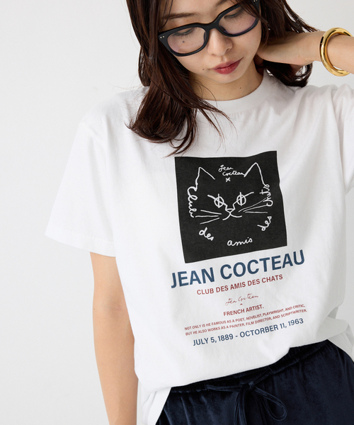 イエナ Tシャツ/カットソー THE CULTURE CODE × Jean Cocteau 別注 CAT Tシャツ（Tシャツ