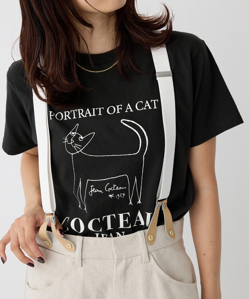 イエナ Tシャツ/カットソー THE CULTURE CODE × Jean Cocteau 別注 CAT Tシャツ(Tシャツ