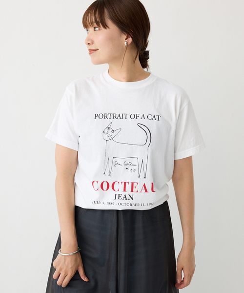 イエナ Tシャツ/カットソー THE CULTURE CODE × Jean Cocteau 別注 CAT Tシャツ（Tシャツ
