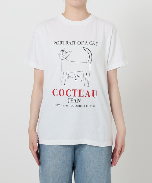 IENA（イエナ）の「THE CULTURE CODE × Jean Cocteau 別注 CAT Tシャツ（Tシャツ/カットソー・レディース・ブラックミックス/ブラック系その他/ホワイト系その他/ホワイト・FREE）」の5枚目の写真