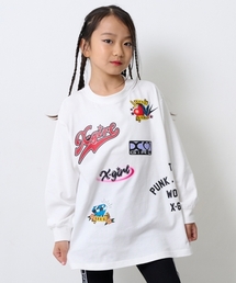 X-girl Stages | 【TBSドラマ フェイクマミー 着用アイテム】MIXロゴ長袖Tシャツ(Tシャツ/カットソー)